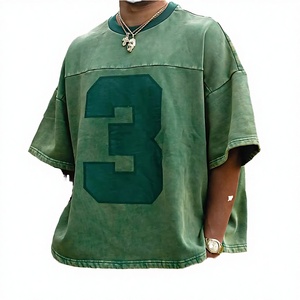 Camiseta Personalizada para Hombre, Impresión Serigráfica, Ecológica, Lavado Ácido, Estilo Vintage, Algodón Grueso de 180g, Manga Corta, Corte Holgado - Product Image 2