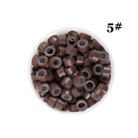 Anneaux micro en aluminium doublés de silicone de 4 mm, 4,5 mm, 5 mm, 5,5 mm pour extensions capillaires – Vente en gros