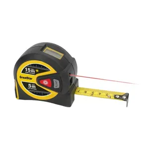 Greatstar Factory Customized 2-in-1 High Accuracy 50FT/15M Laser distance measure with LCD screen tape Measure