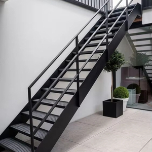 Bên ngoài khẩn cấp cứu hộ cầu thang mạ kẽm kim loại sơn tĩnh điện chống trượt thép carbon ngoài trời thẳng cầu thang - Product Image 2