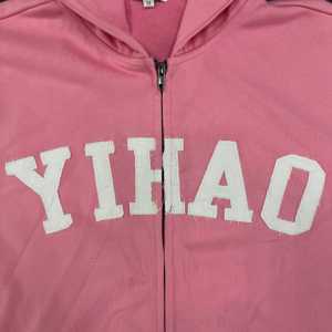 Bán buôn cổ điển áp dụng trọng lượng nặng tùy chỉnh các bản vá lỗi axit rửa Zip Up đau khổ thêu Áo - Product Image 4