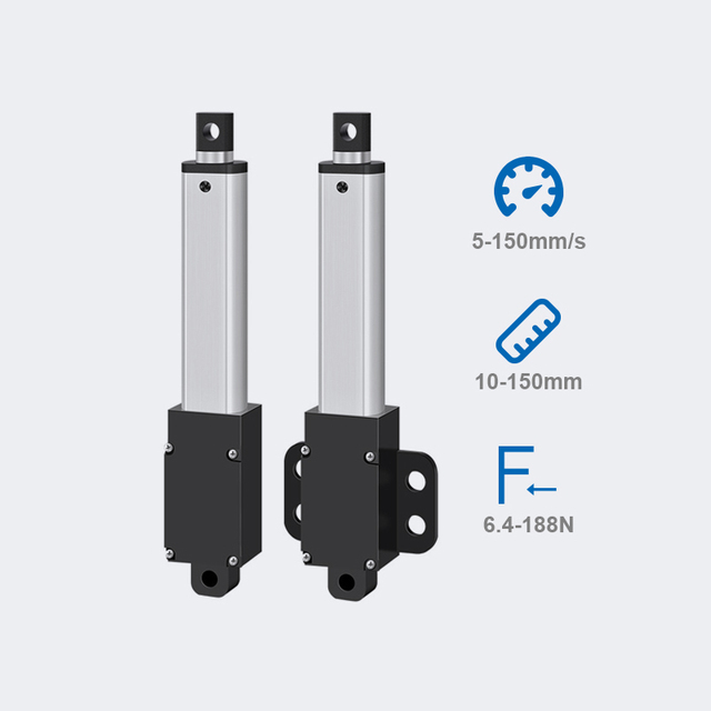 PrimoPal Custom Design Black Micro 6V 12V Small Stroke 30mm 35mm 50mm Electric Mini Linear Actuators