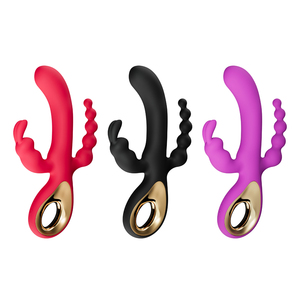 New Rabbit Anal <strong>Plug</strong> 3 <strong>in</strong> 1 <strong>Vibrator</strong> 10 Strong Speeds Vibrating G Spot Stimulator Dildo Sex Toys for Women - Product Image 1