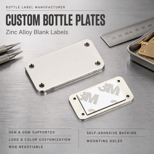 Placas de Aleación de Zinc con Logotipo Personalizado, Emblemas Metálicos Plateados Pulidos Grabados para Fabricantes de Botellas de Whisky, OEM, ODM, Pedidos al por Mayor - Product Image 4
