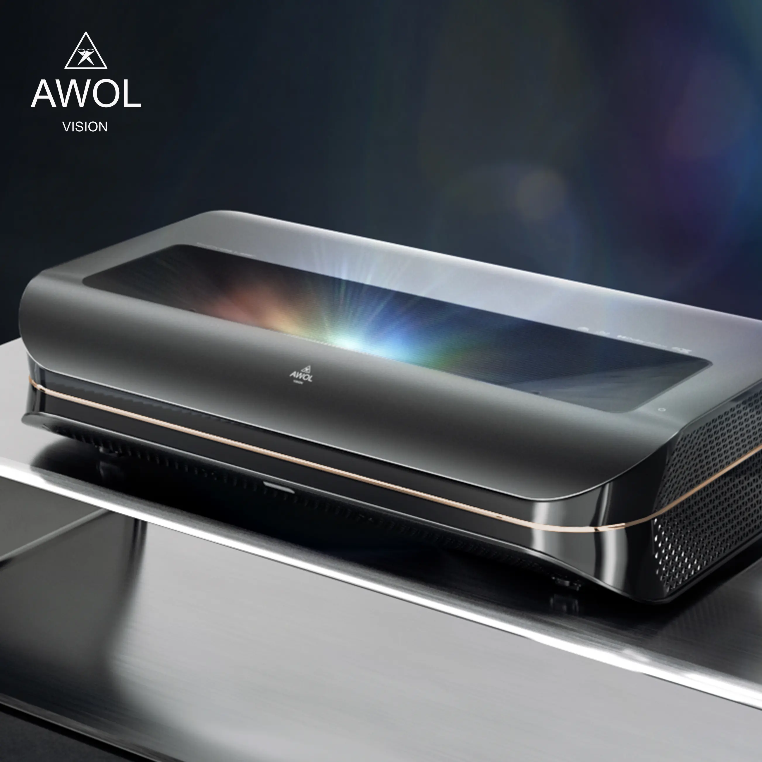 AWOL proyektor video 4k teater Rumah, proyektor pintar tv lemparan ultra pendek LTV-3000 pro 3000 ANSI Lumen