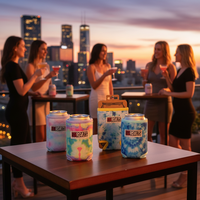 Individuell bedruckbare Sublimations-Standard-12oz-Coozies/Getränkehalter mit Logo, faltbare Neopren-Blanko-Bierdosenkühler