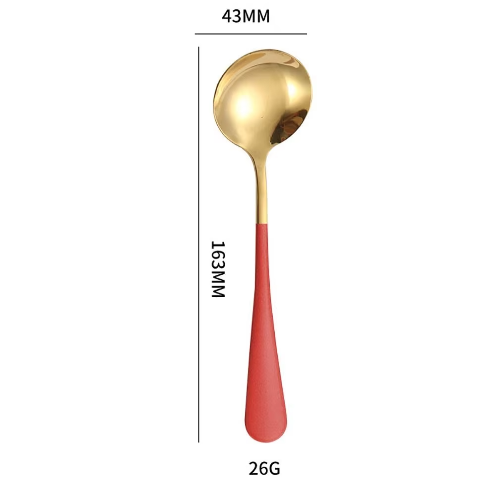 Gold with red handle