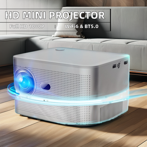 HY350มินิโปรเจคเตอร์ LED สมาร์ทแบบพกพา5G WiFi 4K วิดีโอ Full HD 1080P โฮมเธียเตอร์3D ในตัวเกมแอนดรอยด์11สำหรับของขวัญที่สมบูรณ์แบบ - Product Image 3