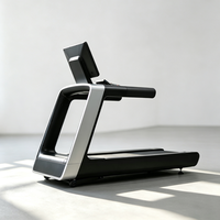 Cinta de correr comercial con motor de CA, pantalla LED, inclinación eléctrica automática, carga inalámbrica, resistente, para gimnasio, 1-20 km/h