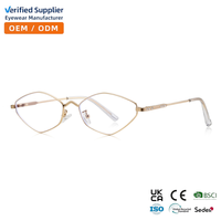 Monture de lunettes œil-de-chat premium plaquée sous vide IP, verres AC anti-lumière bleue haute définition pour détaillants optiques