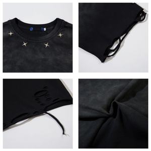 เสื้อยืด TKAN655D รุ่น OEM แบบสั่งทำพิเศษ สไตล์วินเทจ ล้างสีแบบแอซิด ดีไซน์ทำเก่า ทรงโอเวอร์ไซส์ ผ้าคอตตอน 100% หนานุ่ม สวมใส่สบายสำหรับผู้ชาย - Product Image 4