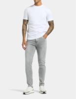 Pantalon en jean délavé coupe slim taille mi-haute pour homme, style décontracté vintage basique, coupe droite et ajustée, idéal pour l'été – Personnalisation OEM
