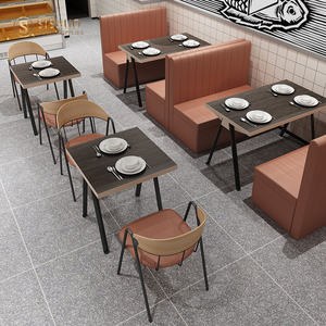 Venta al por mayor moderno personalizado barato muebles de buffet de doble cara sofá asiento de pared larga banco de terciopelo de cuero cabina de restaurante - Product Image 3