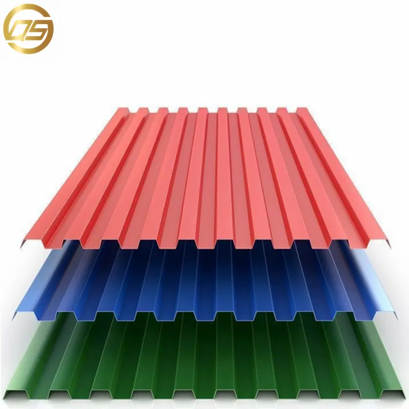 3mm thick Prepainted GI / PPGI / PPGL color coated corrugated roofing steel sheet