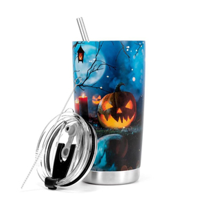 Taza termo de acero inoxidable 304 personalizable, diseño de Halloween impreso en 3D, gran capacidad, taza de cerveza de 20oz, vaso para coche - Product Image 2