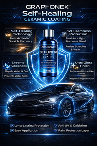 GRAPHONEX 12H Revestimiento Cerámico Líquido Autonivelante 60ML, Revestimiento Superhidrofóbico para Automóviles, Protección de Pintura de Alto Brillo Contra Rayones - Product Image 2