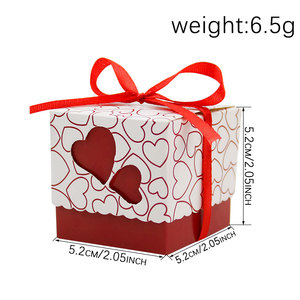 Cajas <span class=keywords><strong>de</strong></span> Papel para Dulces con Diseño <span class=keywords><strong>de</strong></span> Corazón Doble para Bodas, Fiestas, Baby Shower, Cajas <span class=keywords><strong>de</strong></span> <span class=keywords><strong>Regalo</strong></span> para Chocolates con Cintas - Product Image 2