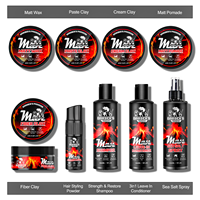 Black Tech Hair Spider Wax tira en Silk Men Web-Producto de arcilla de estilo resistente