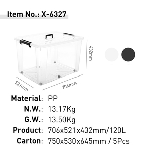 BPA Miễn Phí Rõ Ràng Trong Suốt Có Thể Gập Lại Nhựa Lưu Trữ Container Nhà Sản Xuất Thùng Nhựa Tote <span class=keywords><strong>Box</strong></span> Với Nắp Khóa - Product Image 3