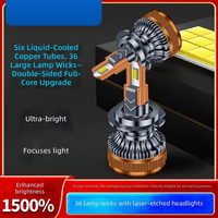 Nouvelle Conception Ampoule de Phare LED de Voiture Haute Puissance 80W 9000LM Double Faisceau 9004 H4 Plug-and-Play avec Refroidissement par Ventilateur pour Remplacement