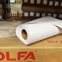 Vinyle auto-adhésif OLFA 120g/140g SAV, fabriqué en Chine, éco-solvant, solvant pour impression, rouleau de vinyle, autocollants pour extérieur et intérieur