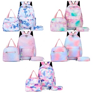 <span class=keywords><strong>3</strong></span> PCS Sac à dos coloré avec sac à lunch Sac à dos Sacs d'école décontractés pour garçons filles femmes étudiants adolescents Sets - Product Image 2
