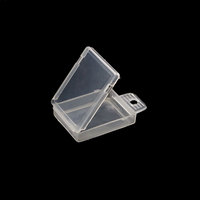Boîte de rangement de leurre en plastique, boîte de rangement de bijoux de pêche, leurre, hameçons, boîte de rangement petit plastique Transparent avec couvercle