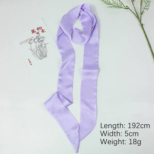 Effen Kleur Eenvoudig Lang Lint Sjaal Mode Vrouwen Haarbanden Accessoires Sjaals Handtas Stropdas Decoratief - Product Image 4