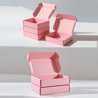 Caja de Envío de Cartón Ecológica con Forma de Avión y Logotipo Personalizado, Impresión en Color Rosa, Caja de Regalo Personalizada, Caja de Cartón Corrugado para Envíos