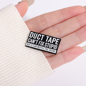Nastro adesivo non riesco a risolvere stupidi ma può attutire il suono spilla in smalto spilla in metallo spille spille spille accessori per gioielli - Product Image 3