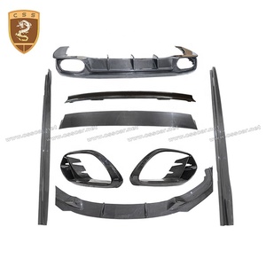 Kit carrosserie style Commas en fibre de carbone sèche pour AMG GT50 : Lame de pare-chocs avant, Cache d'admission d'air, Jupes latérales arrière - Product Image 2