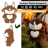 Tas Boneka Custom Hadiah Anak Super Lembut Desain Anime Lucu Buatan Khusus Unisex 100% Poliester Bordir ODM