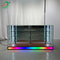 Vitrine d'exposition en verre trempé Keway avec éclairage LED RGB pour boutique de tabac