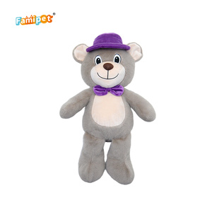Fabricante Famipet, Venda por Atacado de Brinquedos de Pelúcia Personalizados com Design de Urso com Chapéu Fofo - Product Image 3