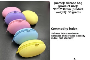 Mini sac de rangement en silicone avec fermeture éclair, design élégant et mignon, organisateur parfait, idéal pour transporter les accessoires au quotidien - Product Image 3