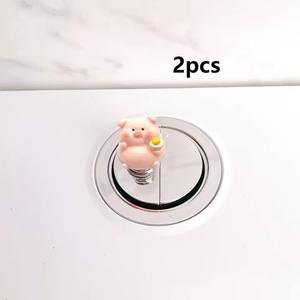 Boutons de réservoir d'eau Bouton de presse de toilette Protecteur d'ongle long Presseur de toilette cochon mignon Outils de presse de toilette multi-utiles - Product Image 6