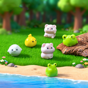 Figuras de Animales en Miniatura de Resina, Surtido de Ranas y Cerdos, para Decoración de Escritorio, Coche, Accesorios de Jardín de Hadas y Escenas en Miniatura DIY - Product Image 4