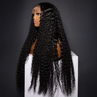 Perruque HD Lace Deep Wave 20 pouces, densité 210%, cheveux humains brésiliens crépus bouclés 13*4 pour Lace Front sans colle, double épaisseur, qualité 10A.