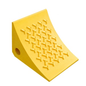 Hot Sale Traffic Camper Vehicle Tire Lightweight Portable Yellow Urethane <strong>Wheel</strong> Stopper Polyurethane Safety Parking <strong>Chock</strong>