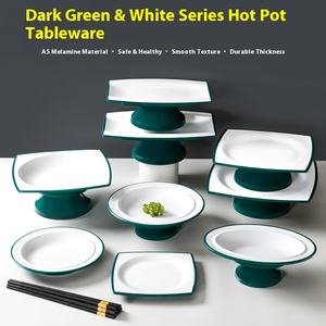 Platos de cena de melamina con logotipo personalizado de envío rápido, <span class=keywords><strong>vajilla</strong></span> Redonda al por mayor, colección de platos duraderos y elegantes - Product Image 4