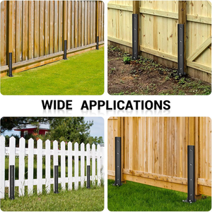 傾いた壊れたフェンスを修理、簡単に設置でき、頑丈で耐久性のあるフェンスポストアンカーキット - Product Image 3