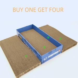 Large Eco-Friendly Corrugated Cardboard Cat <strong>Scratcher</strong> Refill Pad Bulk Replacement Insert for Cat Scratching Post &amp; <strong>Lounge</strong> - Product Image 5