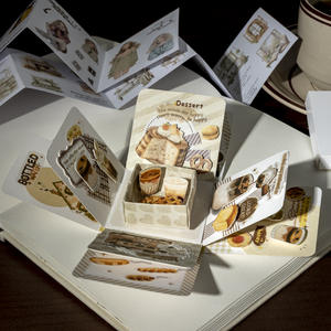 10 autocollants par paquet <span class=keywords><strong>un</strong></span> <span class=keywords><strong>peu</strong></span> de série de <span class=keywords><strong>c</strong></span>érémonie Page pliante découpée support de Collage européen Vintage - Product Image 4