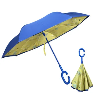 YS-8900 Factory Supplier Promotional Inverted New Design windproof umbrella high quality Umbrella Reverse Umbrella