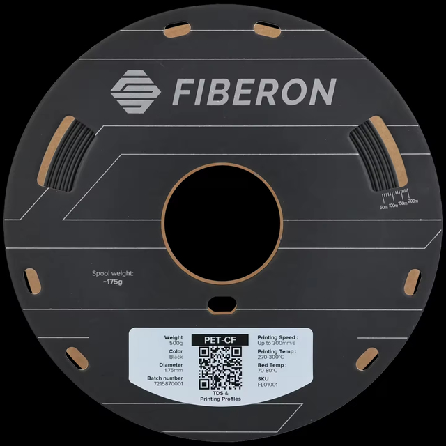 Polymaker Fiberon PET CF17/PET-CF17 3D Printer Filament 1.75mm Carbon Fiber Reinforced Heat Resistance 0.5kg Roll Made in China
