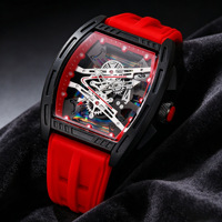 Montre à quartz Richard pour homme, design ajouré, bracelet en silicone, affichage à aiguilles, écologique - Vente en gros disponible