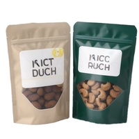 Sacs en papier kraft noir Mylar personnalisés Sac Doypack avec fenêtre Sac Mylar 7g 3,5g 14g 28 grammes Vente chaude Mylar