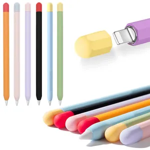 สำหรับ Apple ดินสอ1/2เคสดินสอแท็บเล็ตสัมผัสสไตลัสปากกาป้องกันสำหรับ Apple pencil 2 1st 2ND เคสซิลิโคนนิ่ม