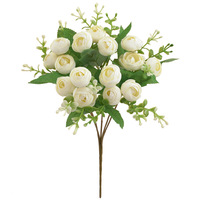 Fleur artificielle fausse fleur artificielle 15 têtes simulation bouquet rose maison mariage décoration collocation
