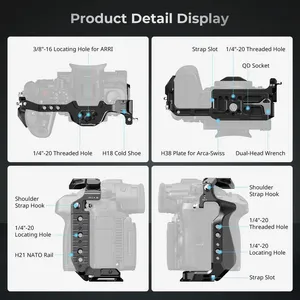 ชุดอุปกรณ์ปลดเร็ว HawkLock รุ่น 4825 สำหรับ <span class=keywords><strong>LUMIX</strong></span> <span class=keywords><strong>GH7</strong></span>/GH6 ชุดด้ามจับด้านบนและตัวหนีบสายเคเบิลสำหรับ USB-C - Product Image 2